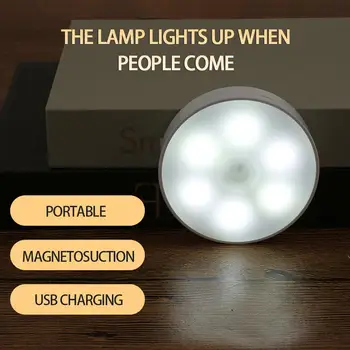 XİAOMİ hareket sensörlü led gece lambası USB şarj edilebilir yatak odası duvar lambası merdiven enerji tasarrufu akıllı vücut indüksiyon ışık