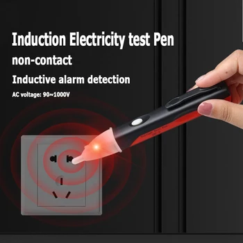 Indüksiyon Elektrik test kalemi AC 90-1000V Temassız led ışık test kalemi AC Güç Çıkışı gerilim dedektörü Sensörü Test Cihazı Kalem