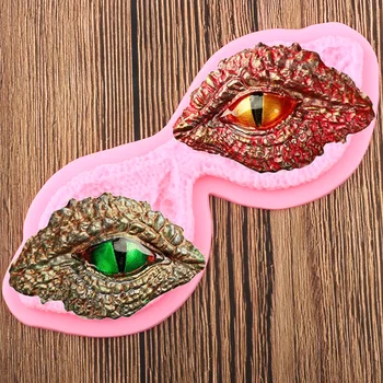 3D Dinozor Gözler silikon kalıp Fondan Kalıp Kek Dekorasyon Araçları Çikolata Gumpaste Polimer Kil Şeker Kalıpları