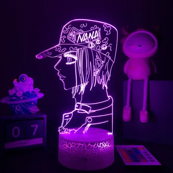 Japon animesi Nana Osaki 3D LED yatak odası için lamba Dekor Serin Kız doğum günü hediyesi NANA Şekil Nightlight Dropshipping