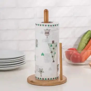 Avrupa Tarzı Masaüstü rulo kağıt havlu tutucu Bambu Plastik Film Kağıt Raf Mutfak Banyo Tuvalet Ayakta Kağıt Tutucu