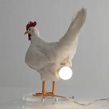 Yaratıcı çiftlik yumurta ışık LED gece lambası USB şarj reçine yatak odası çiftlik kırsal tarzı dekorasyon ev aksesuarları