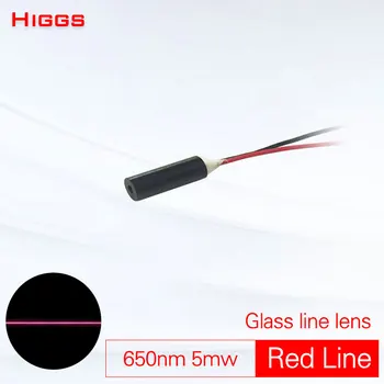 Küçük boyutlu 650nm 5mw kırmızı çizgi lazer modülü Cam hattı lens DC 3V 5 * 16mm lazer markalama seviyesi üretim bulucu