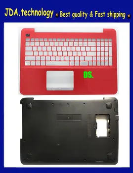 Yeni ASUS X555 R557L R557LP R556L R556LA V555L FL5800L A555L K555L X555L Palmrest klavye çerçeve kapak + alt kasa, kırmızı
