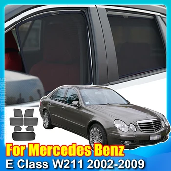 Mercedes Benz E Sınıfı için W211 Vagon 2002-2009 Manyetik Araba Güneş Gölge Aksesuarı Pencere Cam Kapak Güneşlik Perde Örgü