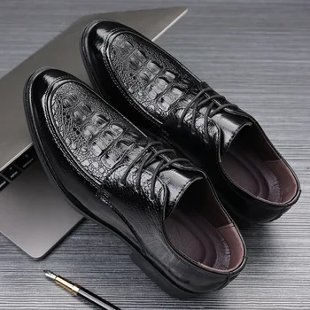 Lüks Erkek deri ayakkabı Moda düğün parti ayakkabıları Lüks Erkek Tasarımcı İş Flats Ayakkabı Büyük Boy 2023 Yeni
