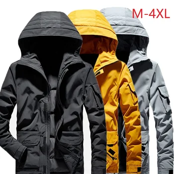 Erkekler 2021 Kış Rahat Sıcak Kalınlaşmak Rüzgar Geçirmez Ceket Parkas Coat Erkek Yeni Kış Dış Giyim Hoodies Parkas fermuarlı ceket Overcoat4X