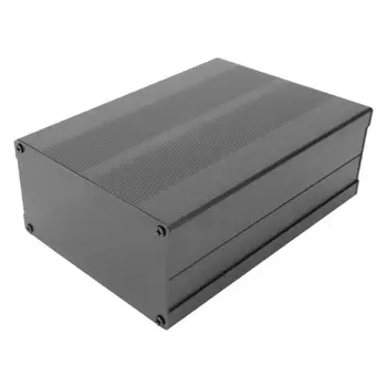 Siyah Alüminyum Bağlantı Kutusu DİY Elektronik Muhafaza Dekoder PCB devre Konut PCB Enstrüman Proje Çantası 55x106x150mm