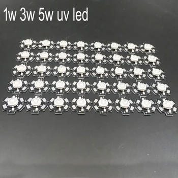 10 ADET UV Mor LED Ultraviyole Ampuller Lamba Cips 365nm 375nm 380nm 385nm 395nm 400nm 405nm İçin 1W 3W 5W yüksek Güç ışığı