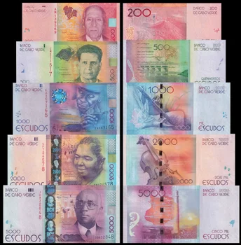 2014-2021 Cape Verde 200-5000 Escudos Original Notes UNC ( Fuera De uso Ahora Collectibles )