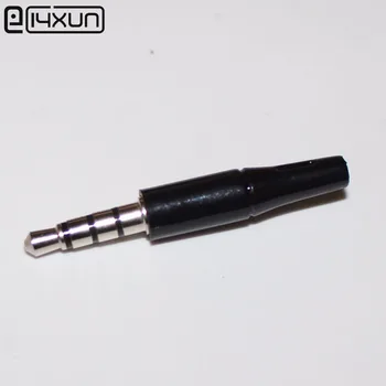 50 adet Siyah 3.5 mm 4 Kutuplu stereo kulaklık Jakı Fişi 3.5 ses fişleri Plastik Gövde ile Kulaklık Konektörü
