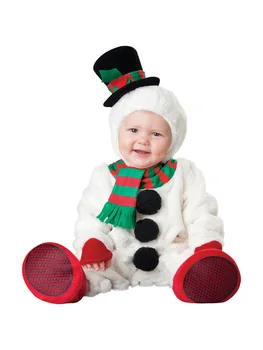 Toddler Bebek Noel Baba Cosplay Kostüm Bahar Sonbahar Bebek Tulum Pamuk Kız Erkek Cadılar Bayramı Kardan Adam Takım Elbise
