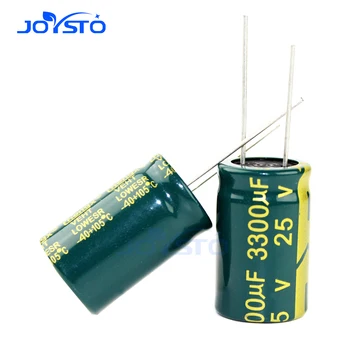 2 ADET yüksek frekans düşük empedans 25v 3300uf alüminyum elektrolitik kondansatör 3300uf 25v 20%