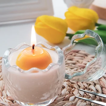 Mumluklar Masa Centerpiece için, Uyar DIY Aromaterapi Mumlar için Parti Düğün Masa Ev Dekorasyon (Yumurta Şekli)