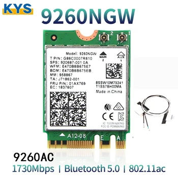 Intel 9260 9260NGW 9260 AC 1730 Mbps 2.4 G / 5 GHz NGFF 802.11 AC Wifi Bluetooth uyumlu 5.0 orijinal orijinal