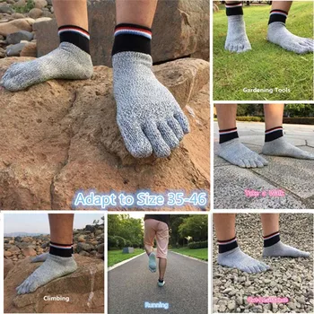 1 Çift Yeni Yüksek Kalite Rahat 5 Ayak Kesim Dayanıklı Çorap Kaymaz Yoga Çorap Yürüyüş Koşu Tırmanma Arefoot Çorap