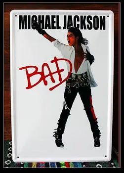 50 adet / grup Metal Burcu shabby chic Michael Jackson duvar dekoratif boyama Pub dekorasyon Teneke Işaretleri Duvar sanat dekoru Bar Metal Demir