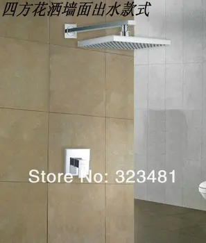 Pirinç Banyo duvar duşu Seti otel için Krom kaplama Yağmur Duş bataryası Seti + 8 