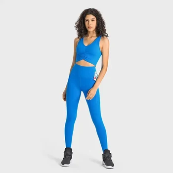 Anti-bakteriyel Spor Atletik Giyim Spor Sutyen ve Legging Giyim Activewear 2 Parça Egzersiz Yoga Setleri