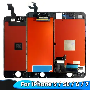 AAA + + + Kalite LCD iPhone 6 7 5 5SE LCD dokunmatik ekranlı sayısallaştırıcı grup Değiştirme iPhone 6 7 100 % Test Yok Ölü Piksel