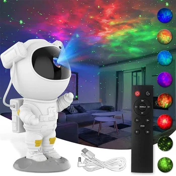 Galaxy Yıldız Projektör Gece Lambası Yıldızlı Gökyüzü Astronot LED Lamba Ev Odası Dekor Dekorasyon Yatak Odası Dekoratif Armatürler Hediye