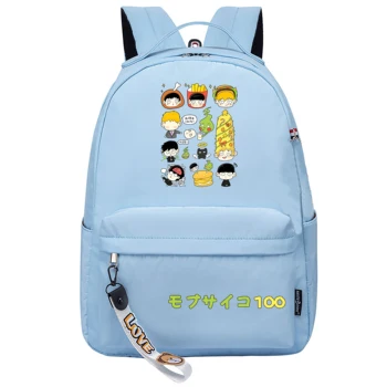 Mob Psiko 100 Anime Okul Çantaları Naylon Bookbag Kawaii Sırt Çantası Karikatür Seyahat omuz çantaları Kızlar Pembe Sırt Çantası Genç için