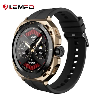 LEMFO akıllı saat 2023 Smartwatch NFC Adam İçin Bluetooth Çağrı Kablosuz Şarj Su Geçirmez İzle 1.45 İnç 360 * 360 İnç HD Ekran