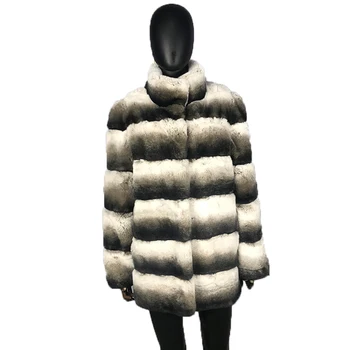 Kabanlar Kürk Palto Gerçek Tavşan Kürk Ceketler Kadın Kış 100 % Doğal Yeni Palto Yüksek Kaliteli