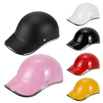 2023 Yeni Motosiklet Yarım Kask Beyzbol Şapkası Yarım Yüz Kask Anti-UV Güvenlik Baret Kask Motosiklet Mens İçin