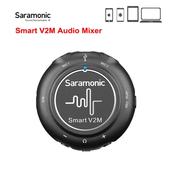 Saramonic Akıllı V2M ses mikseri Mono Stereo İki kanallı Mikser C Tipi Yıldırım Smartphone iPhone ipad Bilgisayar Tablet