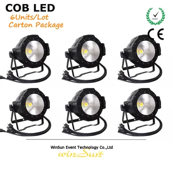 Litewinsune CW/WW 100 W COB LED Par Can Aydınlatma 3200 K 5600 K Yıkama Sahne Aydınlatma 6 adet
