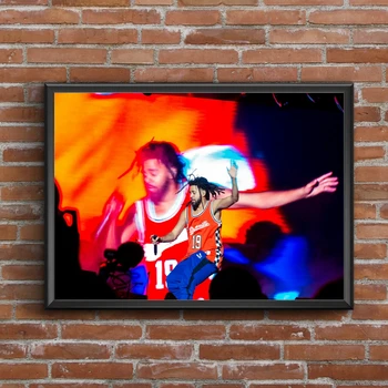 J. Cole Poster Yıldız Müzik Şarkıcı Tuval Poster Baskı Sanat duvar tablosu Ev Dekorasyon Hediye Posteri Özelleştirme