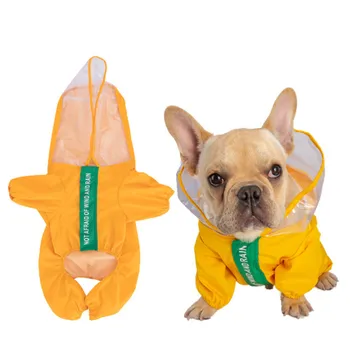 Pug Köpek Yağmurluk Fransız Bulldog Su Geçirmez Giyim Tulum Kaniş Bichon Frise Schnauzer Fransızlar Köpek Giysileri Yağmur Ceket
