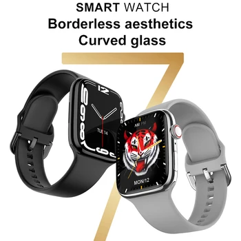 Akıllı saat Erkekler Serisi 7 İki Düğme NFC GPS İzci Ses Asistanı Bluetooth Çağrı Kadınlar 45mm Smartwatch 2022 IOS Android için