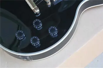 ücretsiz kargo Çin Özel Gitar Yüksek Kalite 3 manyetikler siyah elektro gitar