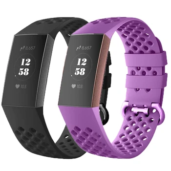 Fitbit Şarj için 4 Silikon smartwatch Band Bilezik Bilek Kayışı Erkekler Kadınlar Yedek Spor Band Fitbit Şarj İçin 3 Kordonlu Saat