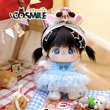 Cosmile Hiçbir Nitelikleri Yıldız Idol Sakura Tatlı Lolita Pembe Mavi Elbise Etek CP için 20 cm Peluş Bebek Dolması Giysi Giyim DJ