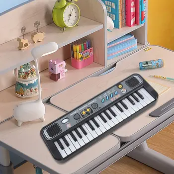 Çok fonksiyonlu Mini Elektronik Piyano Mikrofon İle Abs Çocuk Taşınabilir 37 Tuşları Dijital Müzik Electone Klavye Hediye