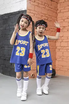 Çocuk basketbolu Forması Çocuk Erkek Kız spor giyim setleri Üniforma Gençlik Eğitim Koşu Gevşek Nefes basketbol forması