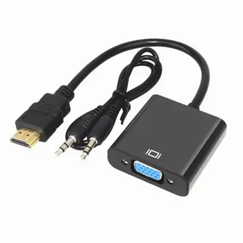 100 Adet / grup HDMI uyumlu VGA Ses Kablosu Ve USB Güç Adaptörü 1080P HDMI Dönüştürücü PS3 PS4 XBOX HDTV