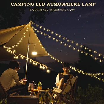 Su geçirmez LED peri şeritler ışıkları yıldızlı gökyüzü yuvarlak ampuller romantik kamp çadırı atmosfer tatil asılı dize ışık açık