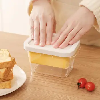 Peynir kabı Çekici Düşük sıcaklığa Dayanıklı Dikdörtgen Buzdolabı Depolama tereyağı tabağı kapaklı kutu mutfak gereçleri