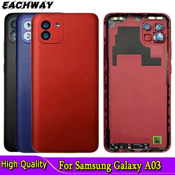 Yeni Samsung Galaxy A03 Pil Kapağı Arka Panel Arka Kapı Konut Case Samsung İçin Değiştirin A03 SM-A035F Pil Kapağı + Logo