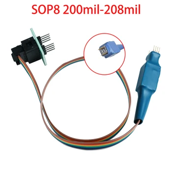 SOIC8 SOP8 200 208mil Testi Klip EEPROM 93CXX/25CXX/24CXX programlama USB Programcı TL866 RT809F RT809H CH341A