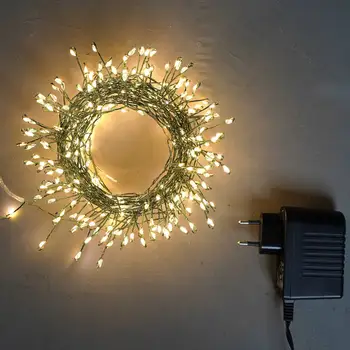 Led peri ışıkları 10M yeşil kablo küme Noel Dize Garland Dekoratif Açık Ağacı Düğün Yatak Odası Ev Dekorasyon