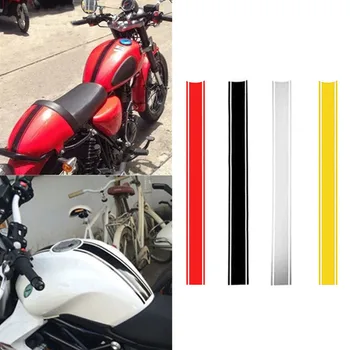 1 Adet DIY Yakıt Tankı Sticker Su Geçirmez Yarış Motosiklet Aksesuarları Komik Dekorasyon Çizgili Etiket Moto Çıkartmaları 50 * 4.5 CM