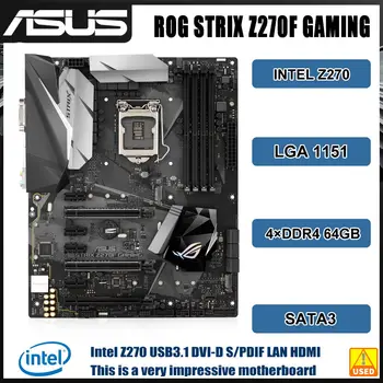 LGA 1151 Anakart ASUS ROG STRIX Z270F OYUN 4×DDR4 64GB PCI-E 3.0 USB3. 12×M. 2 HDMI ATX 7th / 6th gen Çekirdek i7 / i5 / i3 cpu