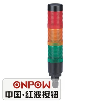 ONPOW 40mm Endüstriyel Uyarı ışığı 3 Kat Kırmızı Sarı Yeşil Sürekli LED gösterge ışığı Sinyal Kulesi (HBJD-40D / 3 / RYG / A)