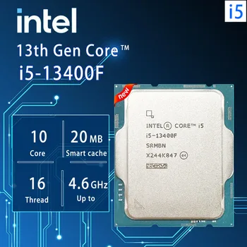 Intel Core i5 13400F CPU İşlemci Yeni i5-13400F 2.5 GHz 10 Çekirdekli 16 İplik 65W LGA 1700