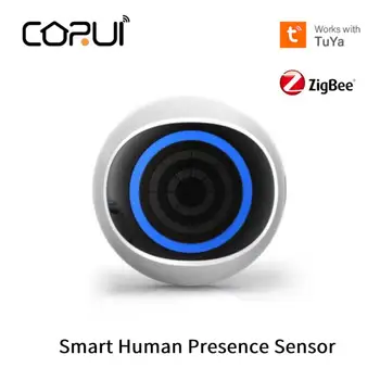 CORUİ Tuya Zigbee Akıllı insan Varlığı Sensörü Mikro hareket Algılama insan hareket dedektörü akıllı bağlantı ışık siren alarmı